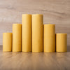 Hand Rolled Beeswax Pillar Candles - 10.5cm x Wide