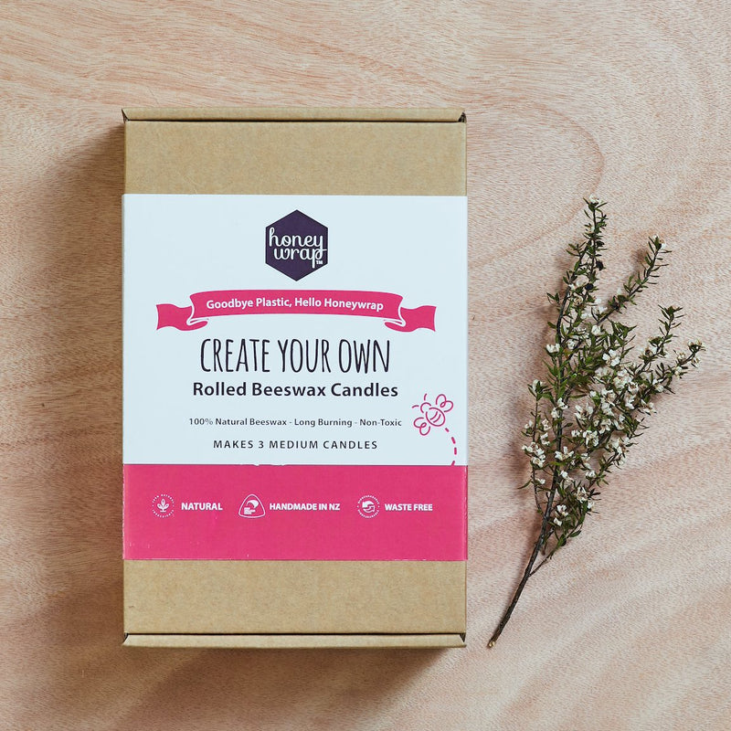 Honeywrap Create Your Own Beeswax Rolled Candle Kit